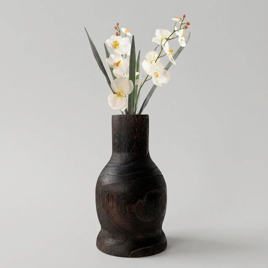 Custom wooden vases for dried flowers and modern wooden home decor display